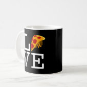 Pizza-Scheiben-Liebe Kaffeetasse (Vorderseite Links)