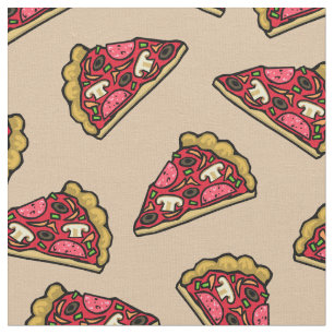 Pizza-Scheiben-Muster gedruckter Stoff nach Maß