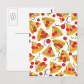 Pizza-Scheiben-Muster Postkarte (Vorne/Hinten)
