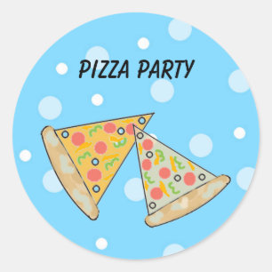 Pizza Scheiben Pizza Party Runder Aufkleber