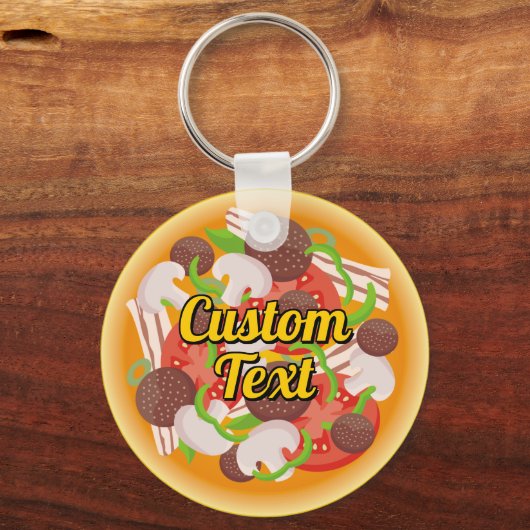 Pizza Schlüsselanhänger (Vorderseite)