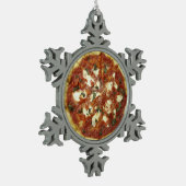 PIZZA! SCHNEEFLOCKEN Zinn-Ornament (Links)