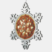 PIZZA! SCHNEEFLOCKEN Zinn-Ornament (Rechts)