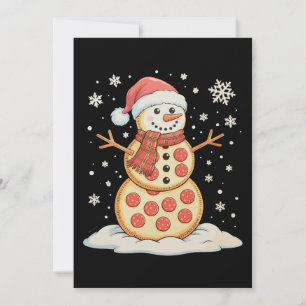 Pizza Schneemann Santa Hut Weihnachten Xmas Urlaub Einladung