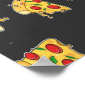 Pizza schneidet das Muster des Essens Poster (Ecke)
