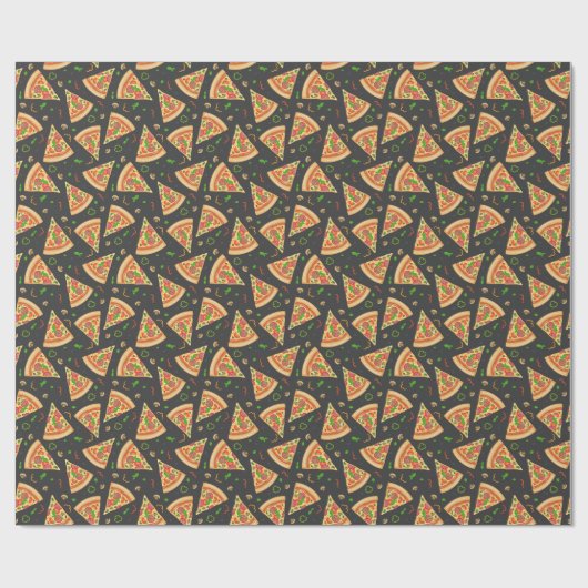 Pizza schneidet Hintergrund Geschenkpapier (Flach)