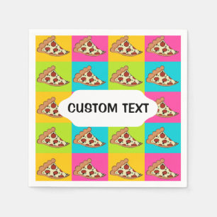 Pizza schneidet kundenspezifische serviette