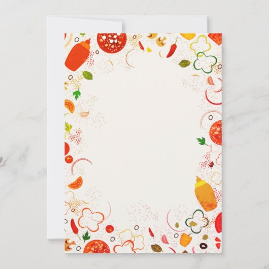 Pizza & Schnuller Toppings Burger GRILLEN Kinderdu Einladung (Rückseite)