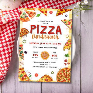 Pizza-Schul-Spendenfonds-Fundraiser-Pizza-Abendpar Flyer