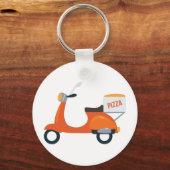 Pizza Scooter Schlüsselanhänger (Vorderseite)