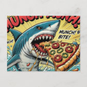 Pizza Shark Munch Munch Postkarte (Vorderseite)