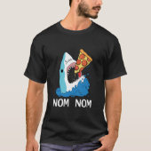 Pizza Shark Pizzaholischer Feinschmecker T-Shirt (Vorderseite)