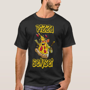 Pizza-Shirt Pizza-Sensei Lustiger Karate-Pizza-Lie T-Shirt