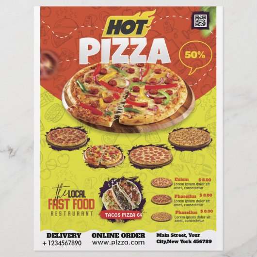Pizza Shop Flyer Design (Vorne)