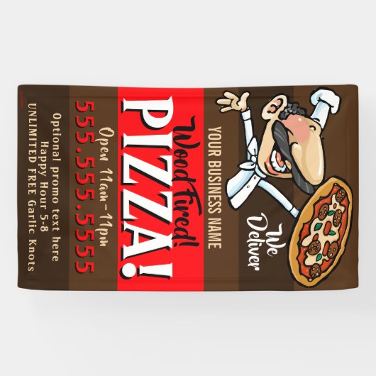 Pizza Shop Italienisches Werbebanner individuell a Banner (Horizontal)