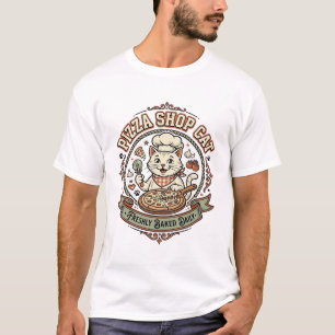 Pizza Shop Katze Pizza Shop Katze Vintage Vektor A T-Shirt