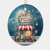PIZZA Shop Keramik Ornament (Links)