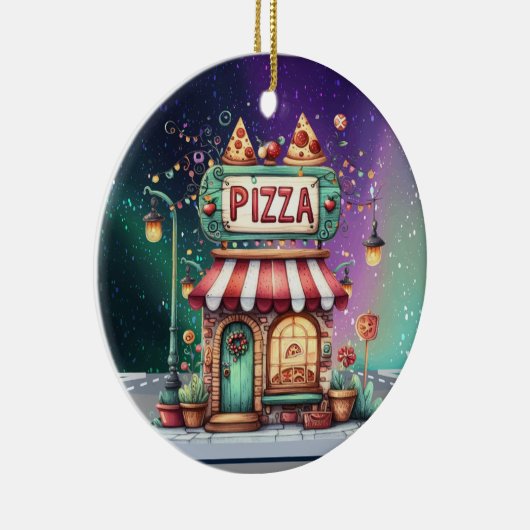 PIZZA Shop Keramik Ornament (Rechts)