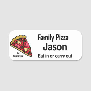 Pizza Shop Mitarbeiter Magnetic Back Name Tag Namensschild
