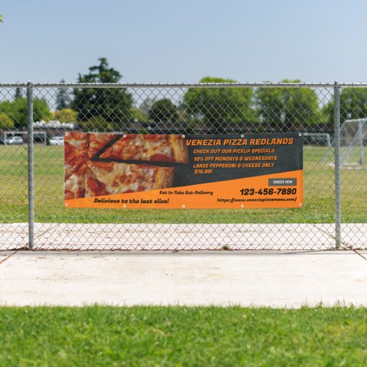 Pizza Shop Pepperoni Käse Werbung anpassen Banner (Insitu)