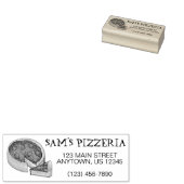 Pizza Shop Pizzeria Slice Food Gummistempel (Stempel)