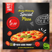 Pizza Shop Sonderabende Großer Fensteraufkleber (Blatt 2)