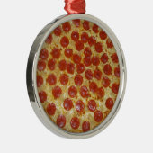 Pizza Silbernes Ornament (Rechts)