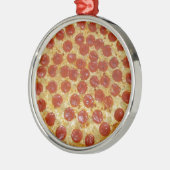 Pizza Silbernes Ornament (Links)