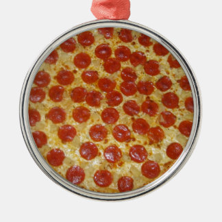 Pizza Silbernes Ornament