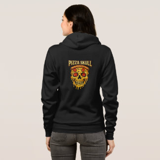 Pizza Skull Vintage Dark Humor Food Lover Design Hoodie