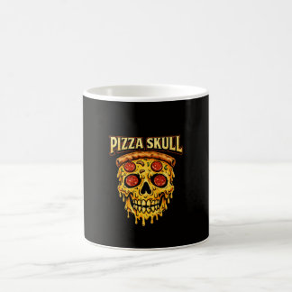 Pizza Skull Vintage Dark Humor Food Lover Design Kaffeetasse