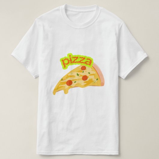 Pizza Slice Art - Cheesy Delicious Food  T-Shirt (Design vorne)