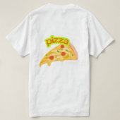 Pizza Slice Art - Cheesy Delicious Food  T-Shirt (Design Rückseite)