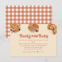 Pizza | Slice | Bücher für Babydusche Begleitkarte