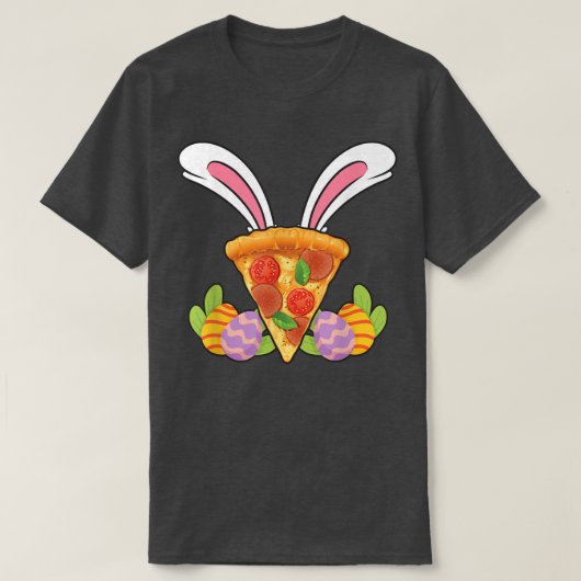 Pizza Slice Bunny Ear Snack Pizza Food Lover Easte T-Shirt (Design vorne)