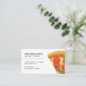 Pizza Slice Business Card Visitenkarte (Stehend Vorderseite)