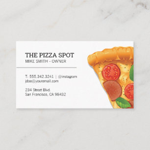 Pizza Slice Business Card Visitenkarte