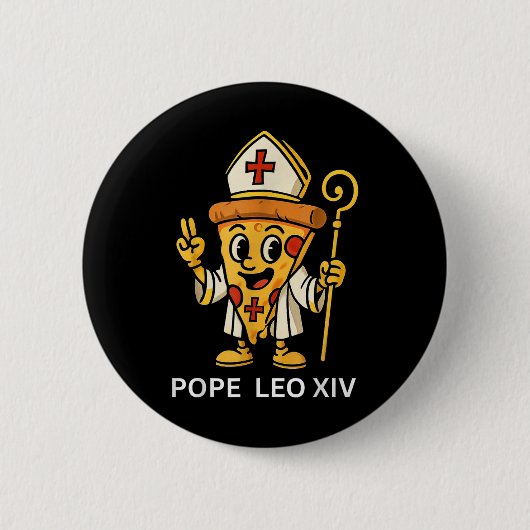 Pizza Slice Cartoon Ca Button (Vorderseite)