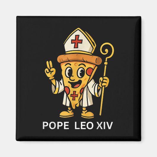 Pizza Slice Cartoon Ca Magnet (Vorne)