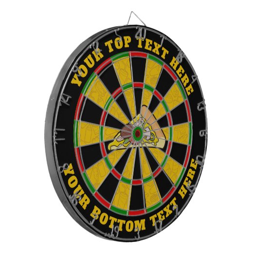 Pizza Slice Dartboard mit benutzerdefiniertem Text Dartscheibe (Vorderseite Links)