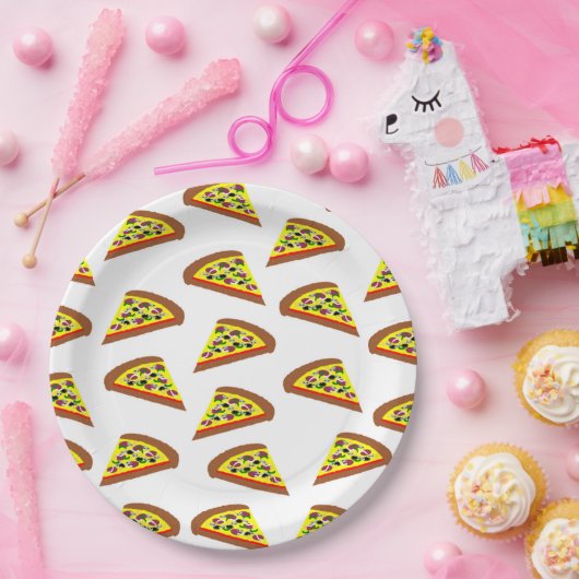 Pizza Slice Design Pappteller (Party)