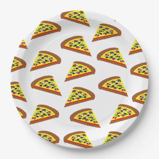Pizza Slice Design Pappteller (Vorderseite)