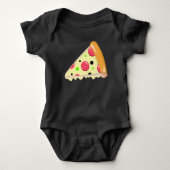 Pizza Slice Father's Day Black Baby Strampler (Vorderseite)