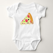 Pizza Slice Father's Day White Baby Strampler (Vorderseite)