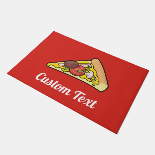 Pizza Slice Fußmatte (Schrägansicht)