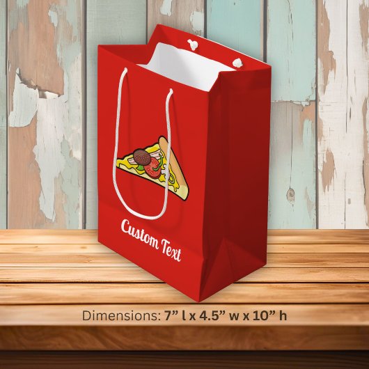 Pizza Slice Geschenktasche Mittlere Geschenktüte