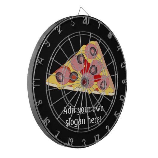 Pizza Slice-Grafik anpassen Dartscheibe (Vorderseite Links)