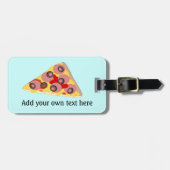 Pizza Slice-Grafik anpassen Gepäckanhänger (Vorderseite horizontal)