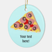 Pizza Slice-Grafik anpassen Keramik Ornament (Links)
