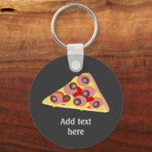 Pizza Slice-Grafik anpassen Schlüsselanhänger (Vorderseite)
